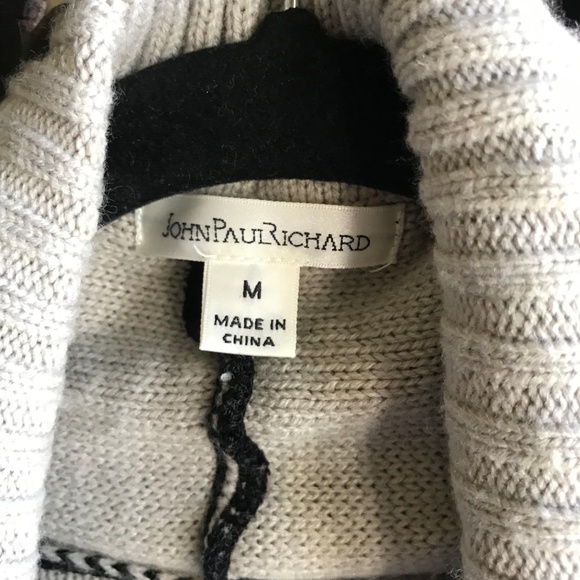 🌨 John Paul Richard Black and Gray Cardigan - Picture 8 of 8